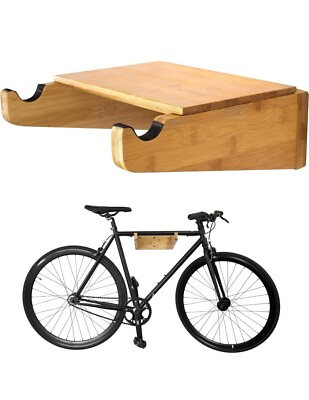 #ad #ad Bike Wall Mount COR Indoor Bicycle Rack Bamboo Bike Rack Storage with Shelf $39.99