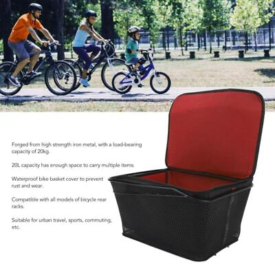 #ad 20L Waterproof Rear Bike Basket Rack Storage Bag for Cycling 20kg Capacity $48.29