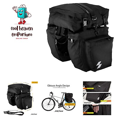 #ad Bike Rack Pannier Bag 3 in 1 Rear Rack Carrier Trunk Bag Water Resistance 37... $54.99