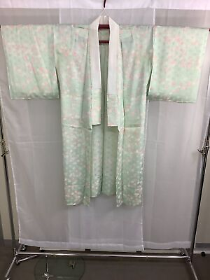 #ad Japanese Vintage Kimono Silk Tradition Maple Flower Bit Dirt Up $66.00