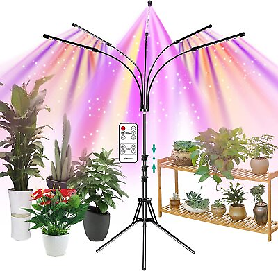 LED Grow Lights Full Spectrum for Indoor Plants with Adjustable Tripod Stand $31.99