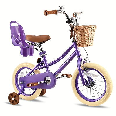 #ad Donna Kids Bike for Girls Ages 2 7 Years16 Inch Purple BicycleDoll Bike Seat $118.98