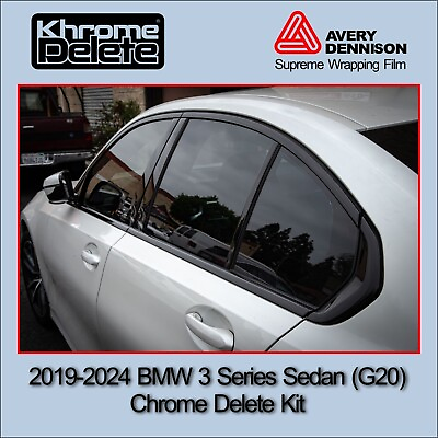 #ad #ad 2019 2024 BMW 3 Series Sedan G20 Body Chrome Delete Vinyl Overlay $49.95