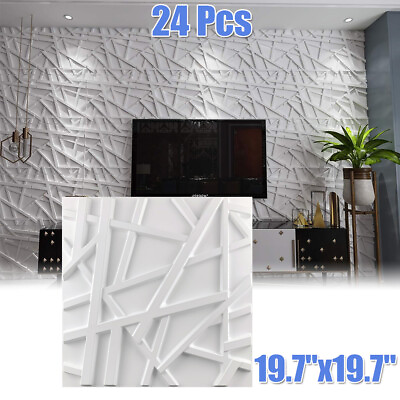 #ad #ad 24Pcs Modern 3D Wall Panels DIY PVC Art Line Design Home Wall Ceiling Decor $73.99