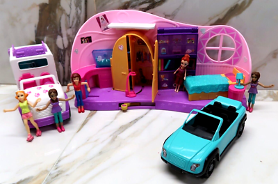 #ad Vintage 2000s Mattel Fashion Polly Pocket Lot Car Bedroom and More $29.90