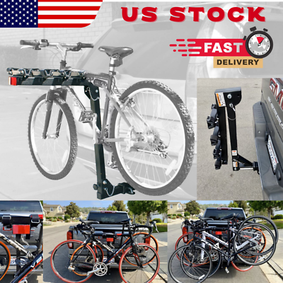 #ad 4 Bike Rack Hitch Mount Folding Bicycle Carrier SedanSUVPickup TrucksVans $113.01