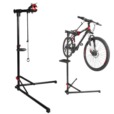 #ad Black Height Adjustable Bicycle Repair Stand Bike Maintenance Station Rack Kit $50.00