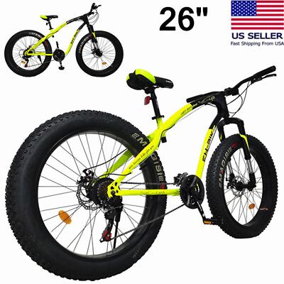 Full Suspension Off Road Mountain Bike 21 Speed 26#x27;#x27; Fat Tire Bike MTB Bicycle $285.99