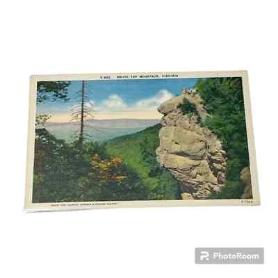 #ad Postcard White Top Mountain Virginia Vintage A21 $4.99