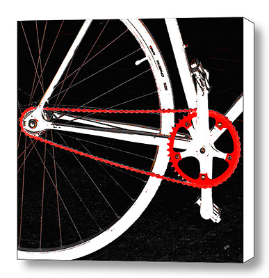 #ad Bike In Black White And Red No 2 Large Abstract Fine Art Canvas Print Wall Art $297.00