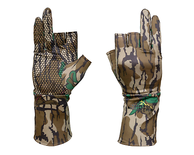 #ad North Mountain Gear Mossy Oak Greenleaf Fingerless Gloves $17.99