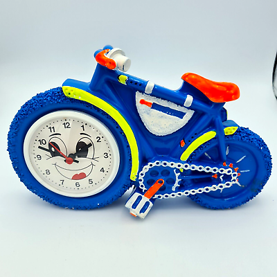 #ad Rare Retro Cool Bike Themed Children#x27;s Wall Freestanding Clock Made in Italy GBP 7.99