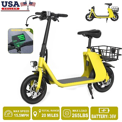 #ad #ad Yellow E Bike Electric Bike for Adult 450W Motor City Bicycle Commuter E Scooter $358.99