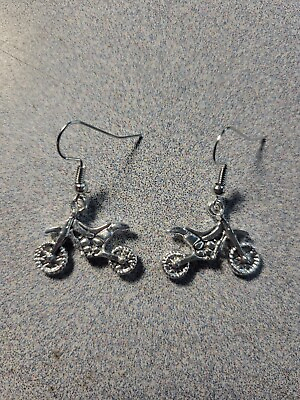 #ad #ad Dirt Bike Off Road Fish Hook Dangle Earrings. A13 $7.99