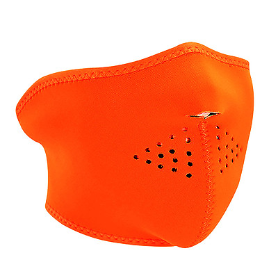 #ad High Visibility Orange Neoprene HALF Face Mask Ski Bike Face Protection Gear $19.99
