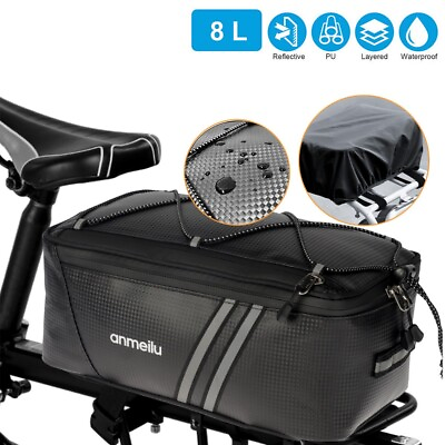 #ad Bicycle Rear Rack Seat Bag Bike Cycling Storage Pouch Trunk Pannier Waterproof $12.90