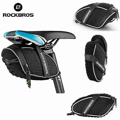 #ad ROCKBROS Bicycle Seat Saddle Bag Under Seat Storage Tail Pouch Cycling Bags $17.99