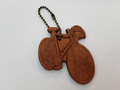 Vintage Keychain Made in Canada Big Wooden Bike Bicycle $6.99