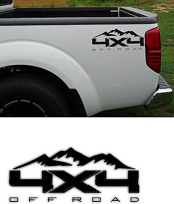 #ad Two Pc 4X4 Off Road Decals Stickers Mountain for Trucks F Truck 250 350 450 550 $17.99