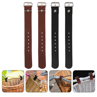 #ad 2 Pairs Leather Bike Basket strap of Leather Basket Straps Leather Straps with $11.01