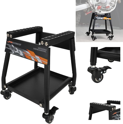#ad #ad Dirt Bike Stand with Universal Wheels——Scrollable Dirt Bike Maintenance Stand De $96.89