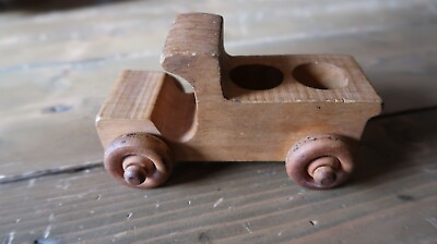 #ad Vintage Hand Made Wood Truck 5quot; $31.99