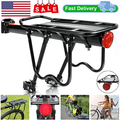 #ad Rear Bike Rack Cargo Rack Alloy Luggage Carrier Bicycle 130 Lbs Capacity Holder $18.95