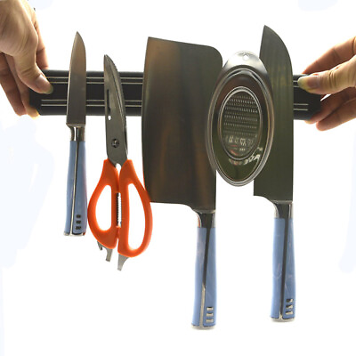#ad Kitchen Wall Mount Magnetic Knife Scissor Storage Holder Rack Strip Organizer $6.12