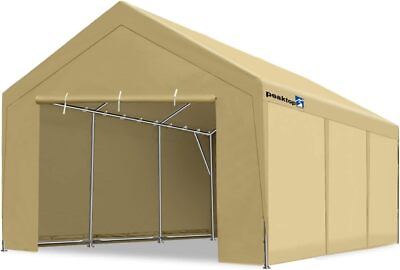 #ad PEAKTOP OUTDOOR Carport Awning Canopy Heavy Duty Car Shelter Garage Tent 12X20FT $389.99
