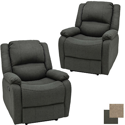 RecPro Charles 30quot; RV Zero Wall Recliner Chair Fossil Cloth RV Furniture 2 Pack $1169.95