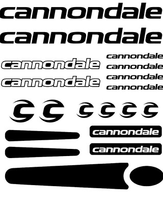 COLOURS Cannondale Bike Bicycle Frame Decals Stickers Graphic Adhesive Set Vinyl $11.99