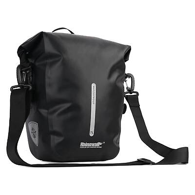 #ad Bike Pannier Bag Waterproof Cycling Bicycle Rear Rack Storage Shoulder Bag Black $34.19