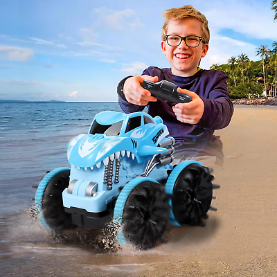 #ad Amphibious Remote Control Car Boys Toys Age 6 8 4WD Monster Trucks All Terrain W $45.99