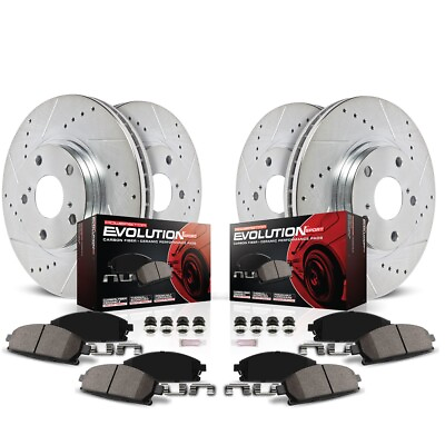 #ad K8105 Powerstop Brake Disc and Pad Kits 4 Wheel Set Front amp; Rear for Mini 16 19 $454.70