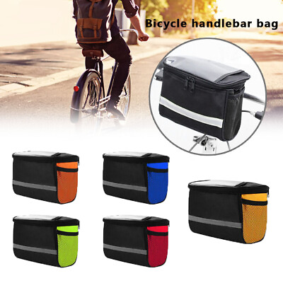 #ad Waterproof Bicycle Bag Front Frame Bike Handlebar Large Capacity Storage Pouch $8.78