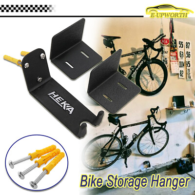 #ad Upgrated Bike Pedal Rack Hook Wall Mount Bracket Hanger Tire Holder Storage Rack $14.65
