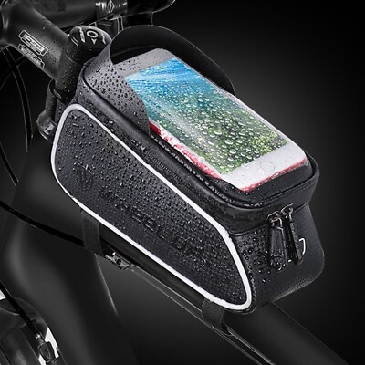 Bike Accessories Bicycle Bag Front Frame Top Tube Waterproof Phone Holder Case $15.27