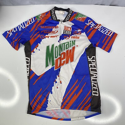 #ad #ad AUSSIE Mountain Dew Cycling Jersey Mens M Specialized Bike Shimano Mavic $37.99