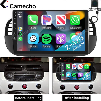 #ad For Fiat 500 2007 2015 9quot; Car GPS WIFI Navi Radio Stereo Android 13 Carplay 32GB $159.99