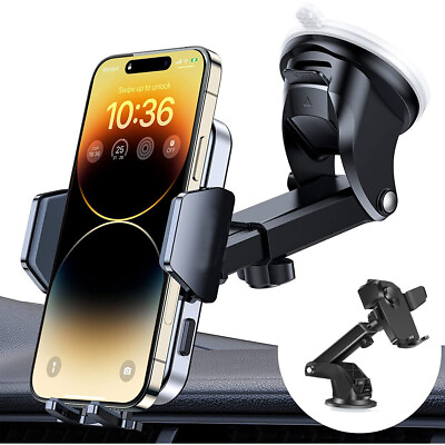 Car Phone Holder Dashboard Windshield Phone Mount Universal for iPhone Samsung $8.99