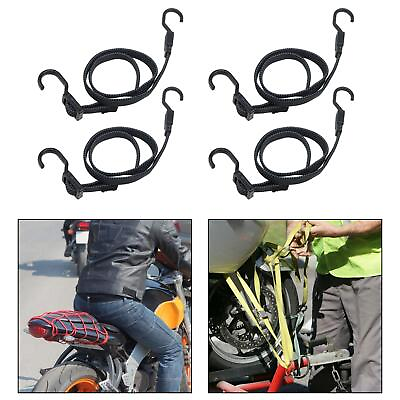 #ad 4Pcs Bungee Cords 39.4 inch Bungee Straps for Cycling Camping Bike Rack $16.69