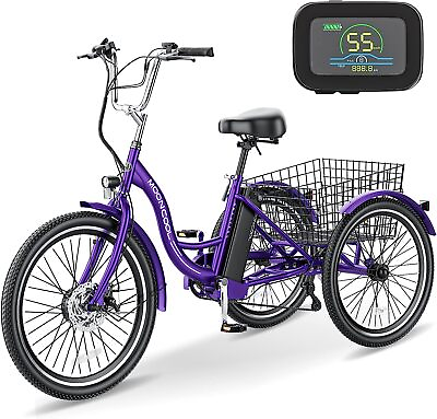 #ad 24quot; 26quot; Adult Electric Three Wheeled Bicycle 350W 36V 10AH Lithium Battery Trike $849.00