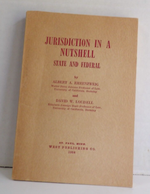 #ad #ad Vintage Book Jurisdiction In A Nutshell State amp; Federal 1964 $14.00