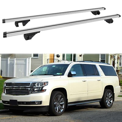 #ad 53quot; Rooftop Rack Cross Bar Luggage Cargo Carrier Silver For Chevrolet Suburban $139.11