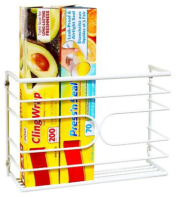 #ad Wrap Organizer Rack Holder Foil Wall Mount Cabinet Door Pantry Kitchen Storage $18.39