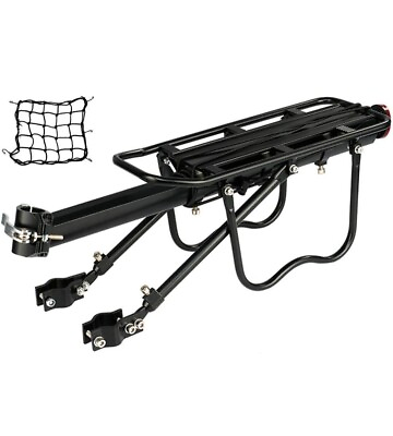 Rear Bike Rack Bicycle Cargo Rack Quick Release Luggage Carrier 220 Lb Capacity $43.99