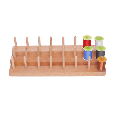 #ad Nature Wood Rack for Holding Threads Spools Fly Tying Crafting Thread Holder $17.99