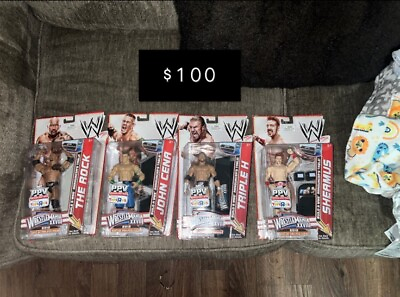 #ad Toys R Us Exclusive Wrestlemania 28 Set Basic WWE Figure Lot Of 4 Complete MOC $80.00
