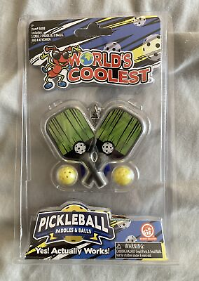 #ad #ad World#x27;s Coolest PICKLE BALL Game Miniature Keychain Paddles And Balls It Works $6.59