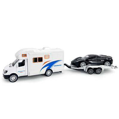 #ad Toy Camper Motorhome RV with Trailer Toys Set Diecast Model Toy Car Boys Gifts $10.07